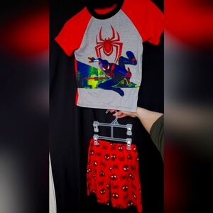 Miles Morales Spiderman Shirt and Shorts set